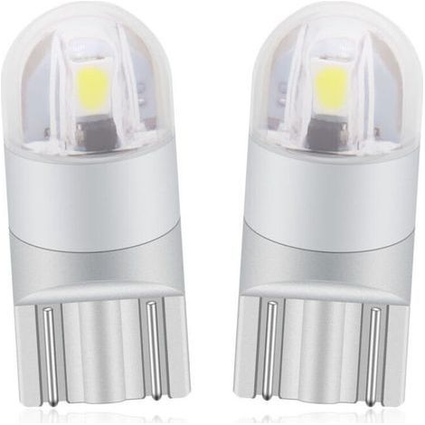 T10 W5w Led Feu de Position Veilleuses 12v 6000K Blanc 168 194 Led Clignotant Pour Ampoule Plaque Feux de Gabarit Voiture Moto - Une Garantie D'un An-Chrom (1/5)
