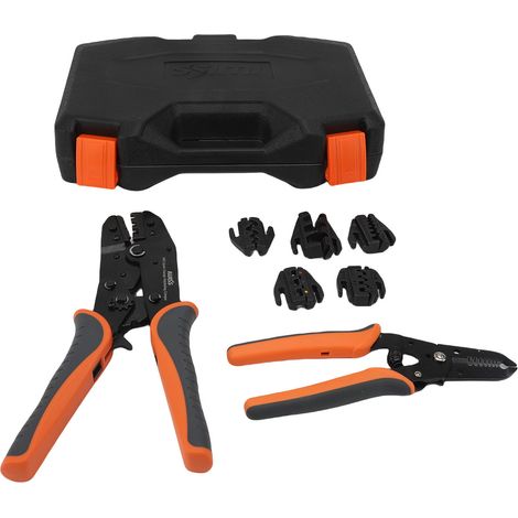 Pince dénuder sertir set multifonction – Design ergonomique 2 couleurs poignée bornes connecteurs sertisseuse et, électricité (1/2)