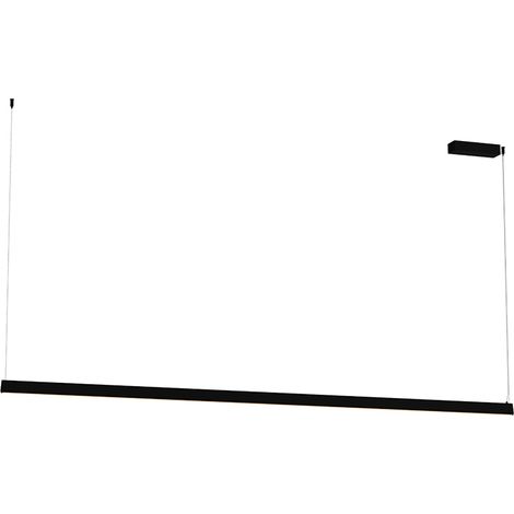 Suspension Luminaire LED 202cm 42W IRC90 Variable Noir Sablé ZAMBELIS 2558 - Blanc chaud - 3000K