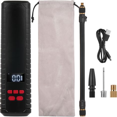 Bomba de Aire Portátil 150 PSI con Pantalla LCD y Parada Automática, Batería 4500mAh y Luz LED – Ideal para Coche, Moto y Bicicleta (1/5)