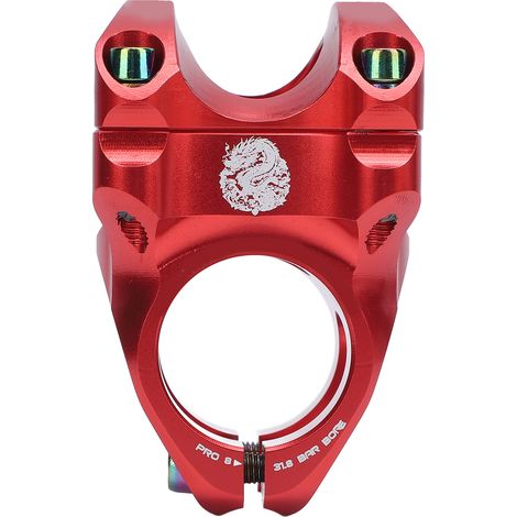 Kurzer 31,8-mm-Lenkervorbau, leicht, CNC-gefräste Aluminiumlegierung für Mountainbikes, rot. (1/5)