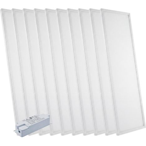 Lot de 10 Panneaux LED 120x30 36W 120lm/W 33mm avec Transfo Starsense - 110 deg - Blanc chaud - 3000K