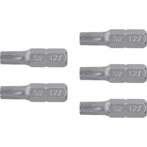 Puntas Torx T27 para destornillador - 25 mm - 5 puntas