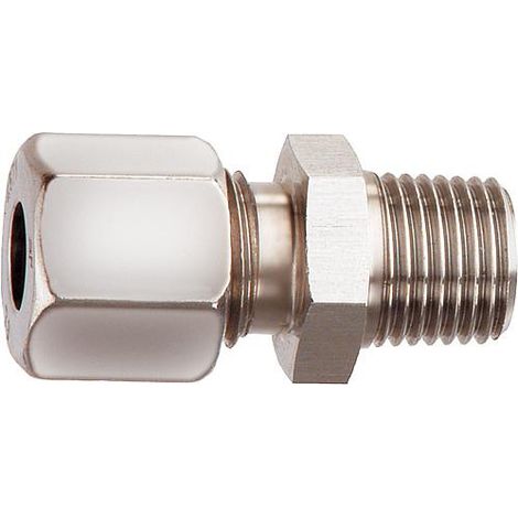 Raccord a bague coupante GEV 6 mm x R 3/8" conique.