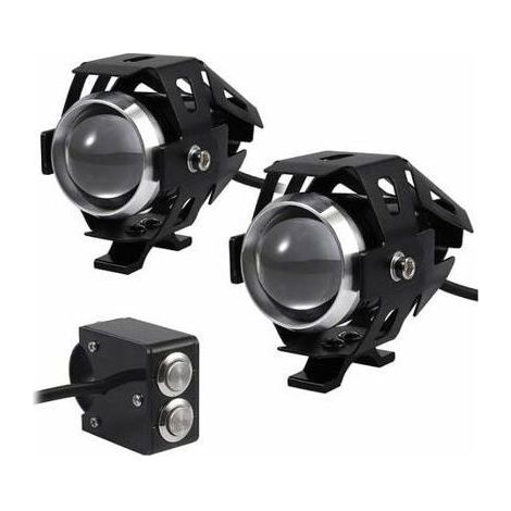Online Store - 2pcs 15W Motorcycle Headlight LED Auxiliary Lights Motorcycle Front Headlights Anti-Fog Projector Spot LED Motorcycle 3000LM U5 Waterproof 12-24V for (1/4)