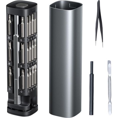 42-teiliges Präzisionsschraubendreher-Set aus S2-Stahl mit Stahlbits, ideal für die Reparatur von Handys, Laptops, Uhren und Kameras. (1/5)