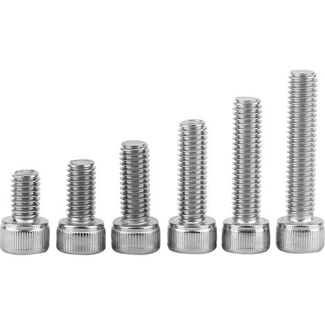 Vis à tête cylindrique creuse en acier inoxydable, écrous hexagonaux et rondelles (M6 x 120 pièces) (1/5)