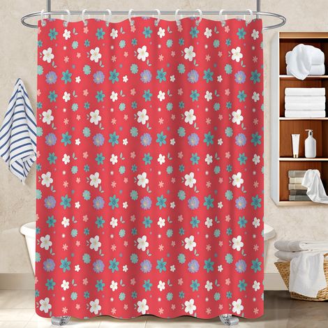 Rideau de douche 180x180 déco d‘intérieur rideau séchage rapide pour un printemps fleuri dans la salle de bain (1/5)