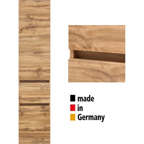 Hochschrank Badezimmer 40 cm breit VIDAGO-03 in Wotan Eiche Nb., B/H/T: ca. 40/180/35 cm (1/5)