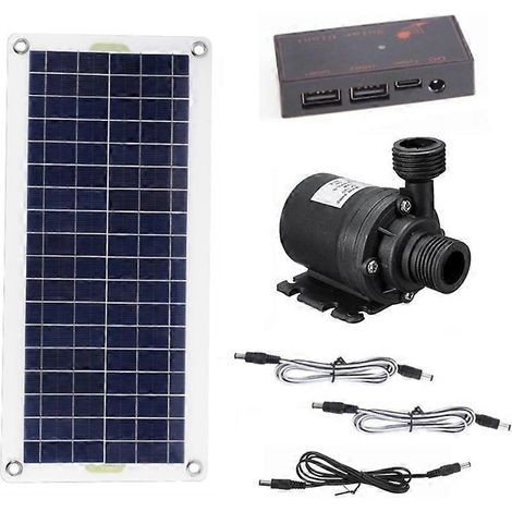 Pompe à eau solaire 50 W, 800 L/h, 12 V CC, silencieuse, pour fontaine de jardin familiale. (1/4)