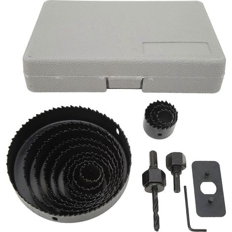 16-teiliges Lochsägen-Set aus Kohlenstoffstahl zum Öffnen und Schneiden von Löchern in Gipskartonplatten