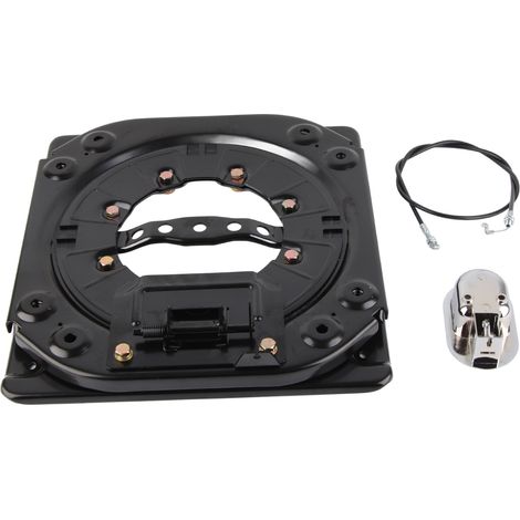 Support pivotant 360° pour siège de camping-car, base rotative en acier inoxydable antirouille, adapté aux véhicules utilitaires et engins de chantier (1/5)