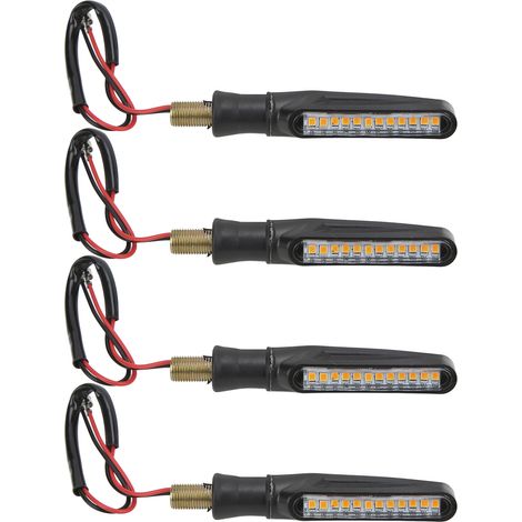 LED-Blinker für Motorräder, Tagfahrlicht, dynamische Vorder- und Rücklichter, 12 V, gelb (1/5)