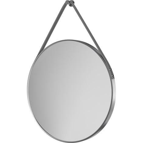 Oakmount Polished Chrome Frame with Silver Strap 600mm Round Mirror (1/5)