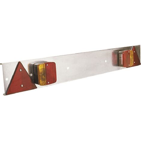 OSE – Rampe d'éclairage remorque 1m – Acier galvanisé – Longueur câble 3.80m – 7 broches – Feux de signalisation LED inclus