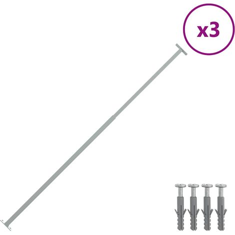 Barres de fenêtre réglables de sécurité 3 pcs 710-1200 mm