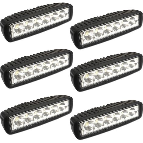 6x 18W LED luce da lavoro 12V 24V proiettore offroad per escavatore trattore proiettori IP67 (1/5)
