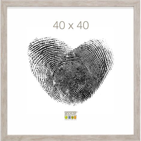 Cadre Photo Moulure Bloc Bois Blanc 40 x 40 cm (1/4)