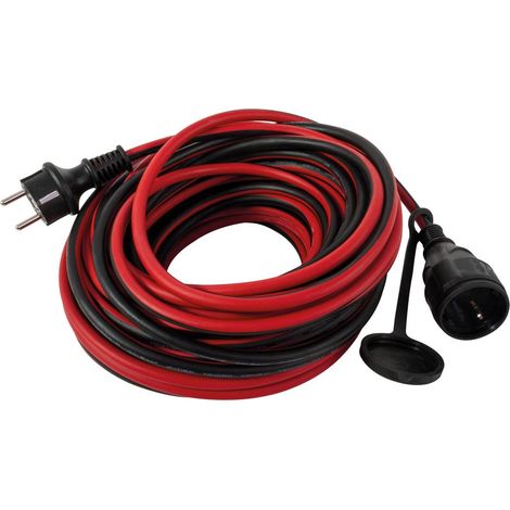 Verlängerungskabel Außen 5 m H05RR-F 3G1,5mm², schwarz rot Verlängerungskabel (1/3)