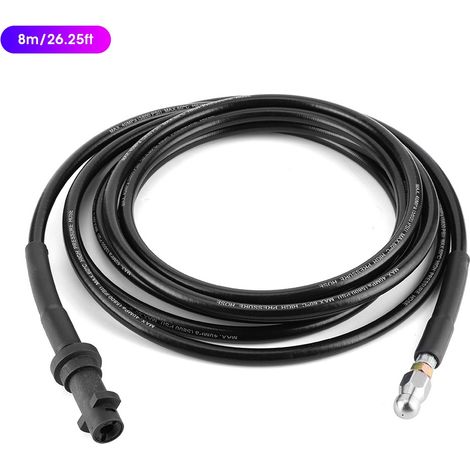 Lance de nettoyage haute pression pour évacuation d'égout et lavage auto, tuyau flexible 8m/26,25ft compatible Karcher série K (1/5)
