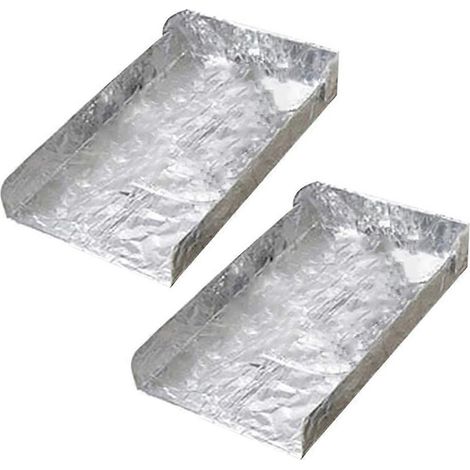 Lot de 2 protections réutilisables pour brûleurs de cuisinière à gaz, en feuille d'aluminium. (1/4)