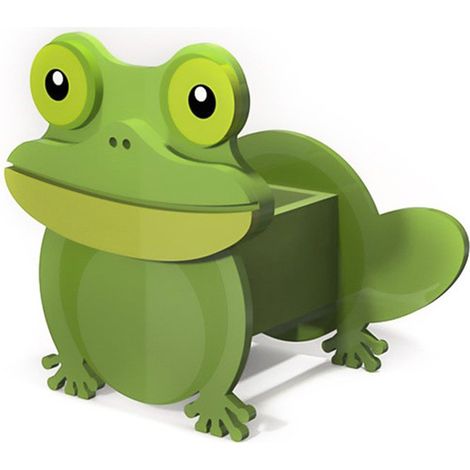 DIY-Deko-Pflanzgefäß Frosch-Bastelidee 34x24cm Schreibtischdeko Sukkulenten-Terrarium Handgefertigt (1/5)