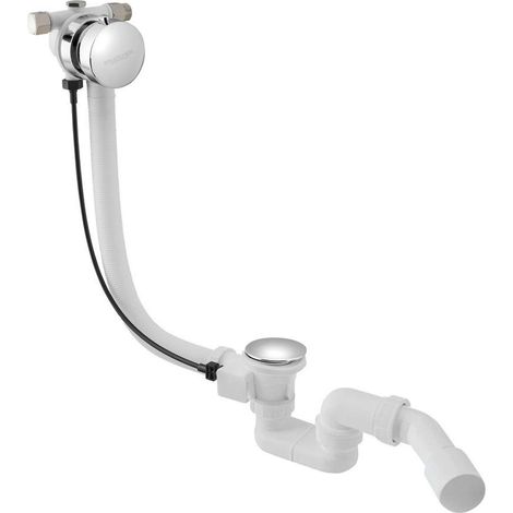 Bruckner - Set di scarico e troppopieno per vasca, con riempimento, bovden 550 mm, cromo 164.255.1 (1/2)