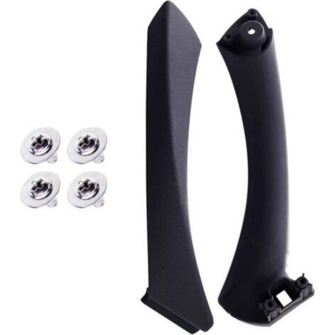 (Côté droit noir) Poignée de porte côté droit noire et cache de poignée de porte extérieure pour BMW E90 E91 (2005-2011), kit de remplacement de poignée de porte BMW Série 3. (1/3)