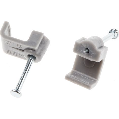 Clip serre-câbles à clouer, Ø max 1.5mm en PE ( Prix pour Boîte de 100 )