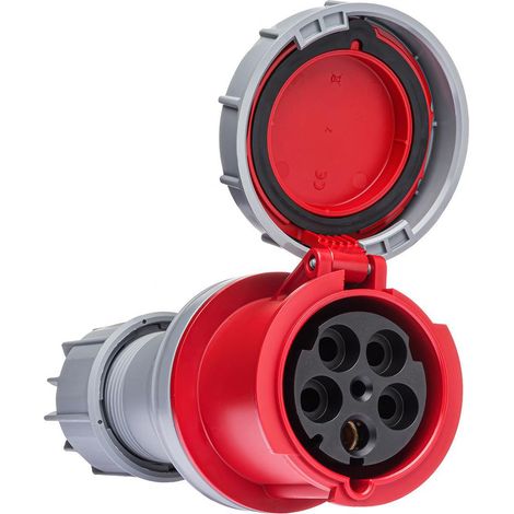 IDE – Fiche femelle tétrapolaire 125A 3P+N+T – Étanchéité IP67 – Raccordement par borne à vis – Compatible 380V (1/6)