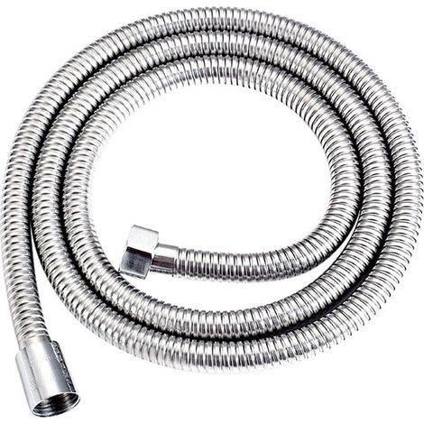 2 Pcs Flexible de Douche 150CM, Acier Inoxidable Anti-Torsion Anti-Explosion Anti-Fuite Anti-Corrosion Tuyau Douche, avec Connexion Universelle G 1/2\ (1/4)