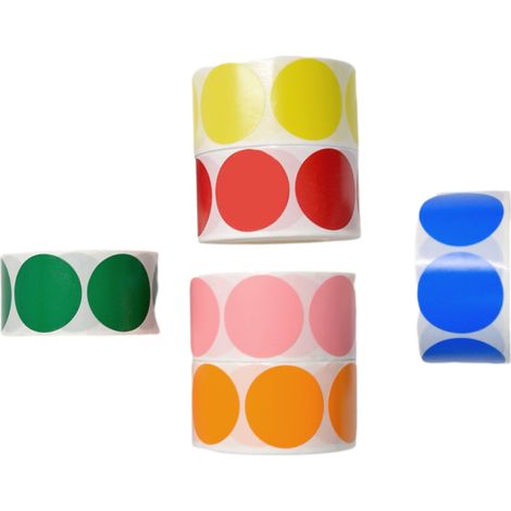 Gommettes Rondes - Autocollants Colorés Papier - Pour Organisation Maison Bureau Étiquetage Jars Livres Documents - 500 Pièces (1/5)