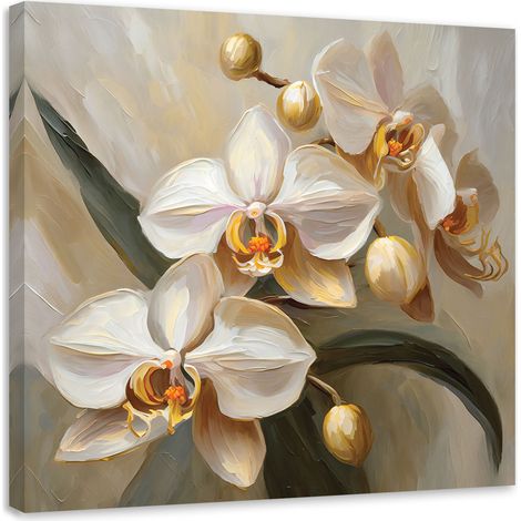 Tableau sur toile Tableau sur toile Orchidées imprimées AI 40x40 (1/5)