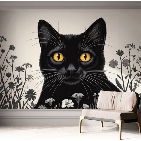 Papier peint adhésif décoratif pour salon chambre et cuisine Facile à poser avec colle Fleurs de coquelicot 312x219 cm (1/5)