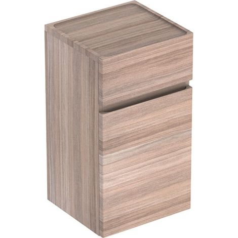 Geberit Renova Plan contenitori laterali con un'anta e un cassetto: Larghezza 39cm, Altezza 70cm, Profondità 36cm, Olmo / Film Decoro strutturato