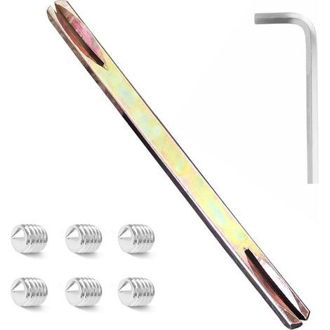 Stelo per maniglia quadrata da 8 mm x 120 mm per maniglie e accessori per porte, con 6 viti a brugola M6 e 1 chiave. (1/5)