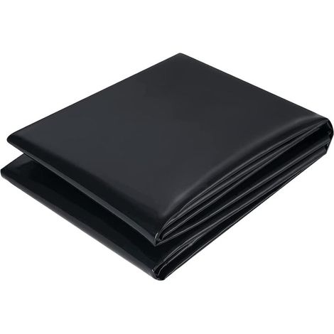 1 Bâche De Bassin 2Mx2M, Liner Étang Noir HDPE 0.2MM, Revêtement Flexible Pour Jardin, Cascade, Fontaine (1/5)