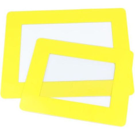 Tarifold Fr 197624 - Cornice adesiva, formato A4, per segnaletica personalizzata, confezione da 10 pezzi, colore: giallo (1/5)