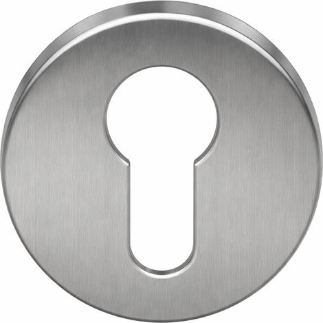 Rosettes de serrure (paire) EUROWALE IN120 inox mat brossé Ø53 mm