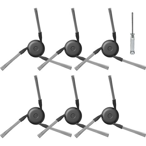6 Brosses Latérales pour Aspirateur Dreame X40 Ultra, X40 Ultra Complete, X40 Master, X50 Ultra, X50 Ultra Complete, X50 Master, L40 Ultra, L50 Pro Ultra, pour Mova P50 Pro Ultra (1/5)