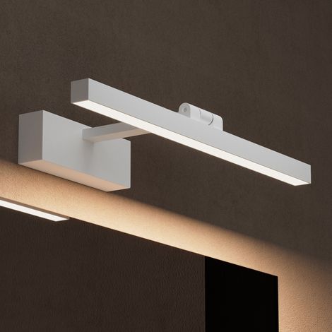 Spiegelleuchte 40cm LED Badlampe  Spiegellampe, 4000K Badezimmer Lampe  180° Drehbar Sandweiß 9W Strahlenschön