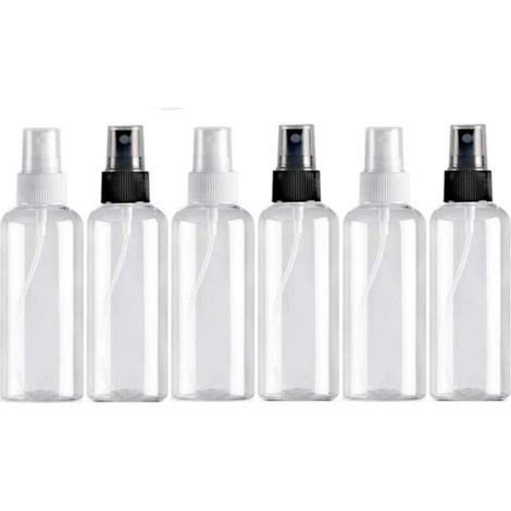 6PCS 100ml Flacon Vaporisateur, Bouteille de Voyage Vide Plastique Réutilisables Transparent Atomiseur De Poche, Bouteilles de Pulvérisation, Spray Sous-Bouteilles de Cosmétiques (1/4)