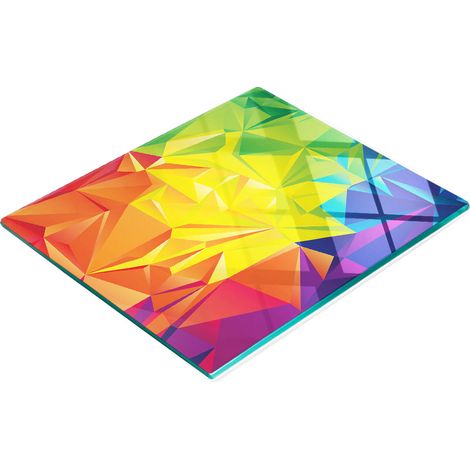 Tabla de cocina de vidrio templado con gr谩ficos abstractos decorativos 60x52 cm (1/5)