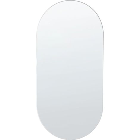 Specchio da parete ovale senza cornice argento 40 x 80 cm Alfortville