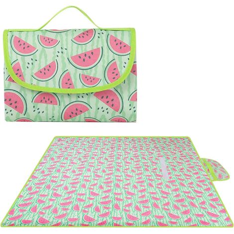 Couverture de pique-nique 200x200cm, couverture de camping, isolante thermique, imperméable, anti-sable, portable et lavable, pour la plage, les pique-niques, le camping et la randonnée (1/5)