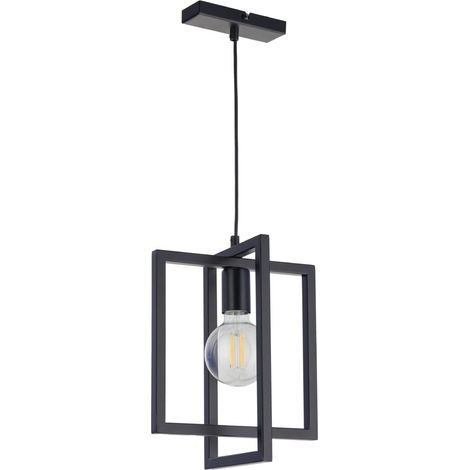 Lampada sospesa loft geometrica nera Eden E27 Sigma