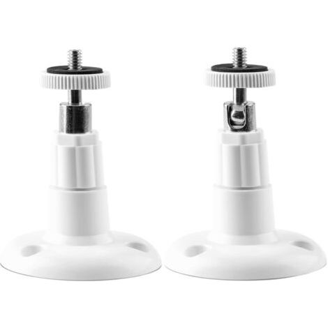 (Paquet de 2) Fixation Murale caméra de sécurité intérieure/extérieure, Support de Plafond réglable pour Support Arlo, Arlo Pro et Autres modèles compatibles (Blanc) (1/5)