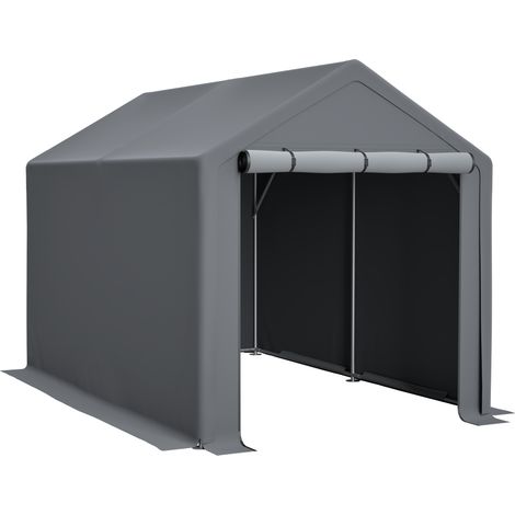 CAIziAbri multifonction gris foncé, garage à vélos, abri de jardin, tente à outils, tente de rangement – 296x190x200cm