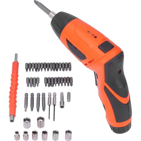 Wiederaufladbarer, klappbarer Elektroschraubendreher-Satz mit Bits, 4,2-V-USB-Lithium-Akku, tragbares Set zum Festziehen und Lösen von Schrauben (1/5)