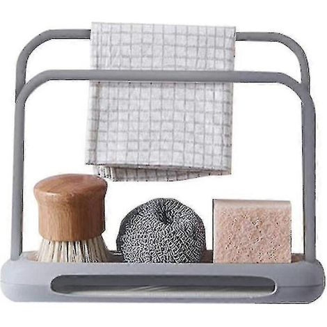 Organisateur d'évier télescopique, porte-serviettes, double couche, réglable, cadeau pratique pour le savon (1/5)